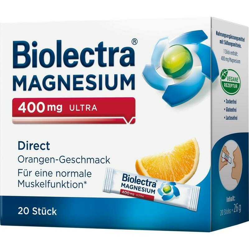 BIOLECTRA Magnesium 400 mg ultra Direct Orange