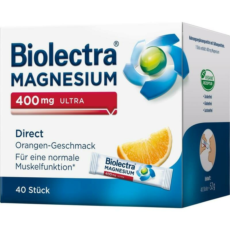 BIOLECTRA Magnesium 400 mg ultra Direct Orange
